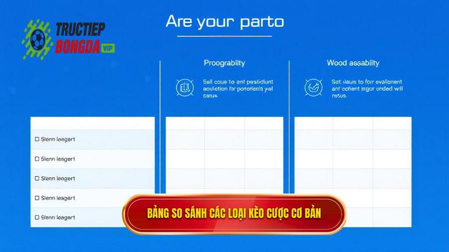 3. Bảng so sánh các loại kèo cơ bản